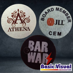 Custom Shape SS Executive Name Badges/Tags | Full Colour digital Printed |Custom size
