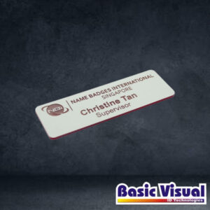 Custom Colour Reusable Name Badges 65mm x 35mm