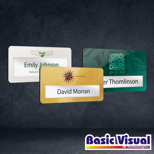 Custom Colour Reusable Name Badges with Pin