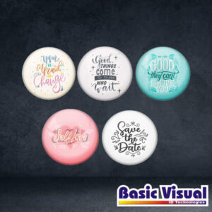 Multi-coloured Button Badges