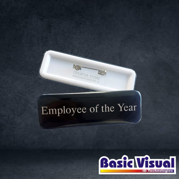 SS Rectangle Custom Printed Name Badges/Tags