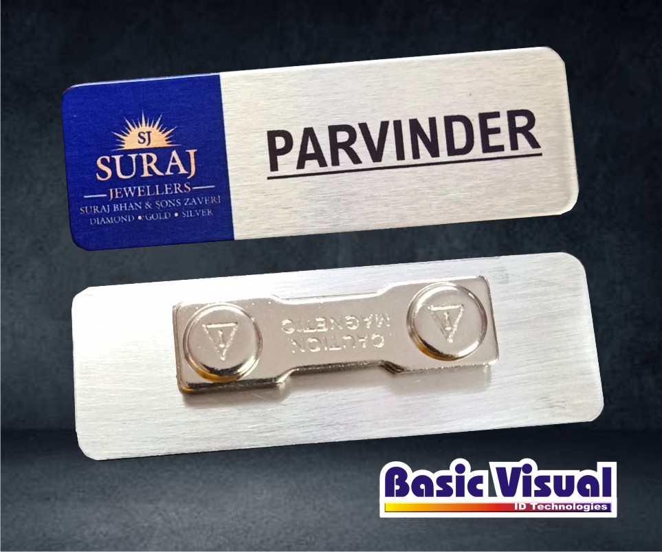 SS Name Badges/Tags for Conferences 1 inch X 3 inch Full Colour digital Printed