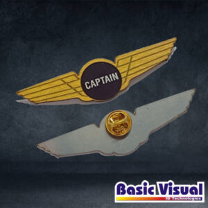 Custom Shape SS Name Badge with Lapel Pin