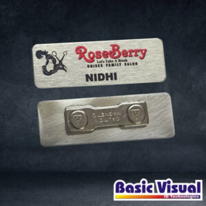 SS Rectangle Students Name Badge/Tag 1 inch X 3 inch Full Colour Digital Printed